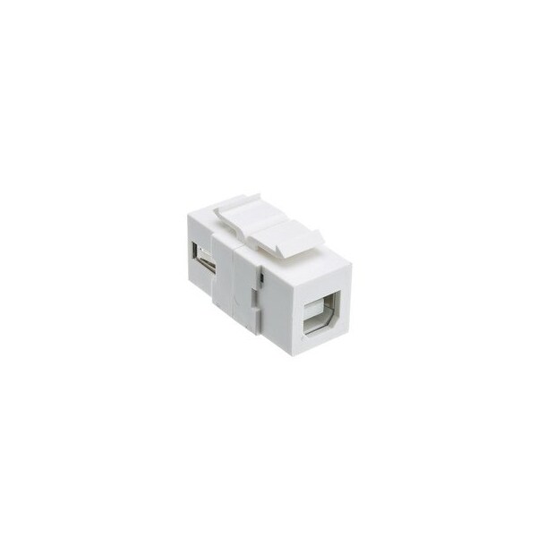 Cable Wholesale Keystone Insert, White, USB 2.0 Type A Female To Type B Female Adapter (Reversible) 333-310 - main